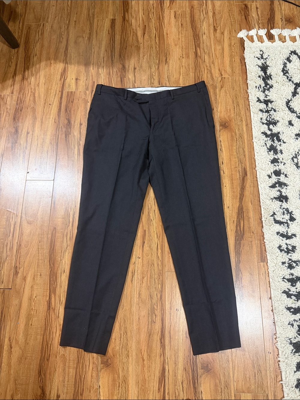 Canali Black Tailored Dress Trousers